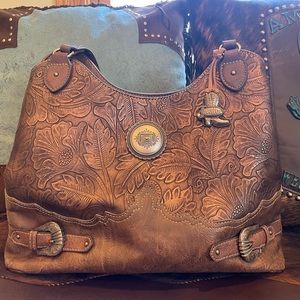 Justin Tooled Shoulder Bag